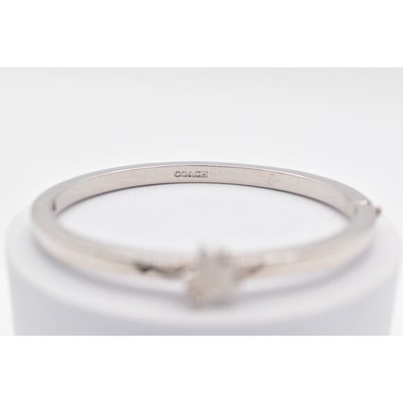 Coach Bangle Bracelet Shooting Star Silver Tone Rhinestone Crystal Signed Bin8 - Picture 10 of 12